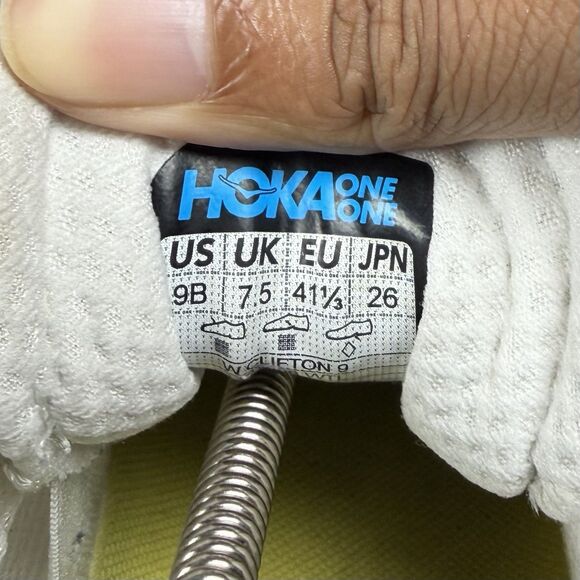 HOKA One One Clifton 9 White Lemonade Women’s Size 9B Running Shoes 1127896-WTL - Picture 6 of 6